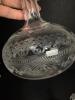 Pair of Cut Glass Decanters with Etched Scrollwork - 3