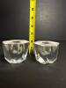 Pair Faceted Crystal Candle Holders - 2