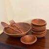 Wooden Salad Bowls and Serving Utensils