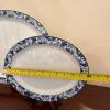 Pair of Wood and Sons Patricia Blue Floral Oval Serving Platters - 3