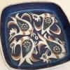 Royal Copenhagen Baca Faience Square Dish With Bird Motif - 2
