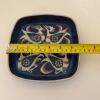 Royal Copenhagen Baca Faience Square Dish With Bird Motif - 5
