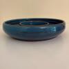 Signed Blue Glazed Studio Pottery Chip and Dip Bowl - 3