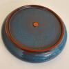 Signed Blue Glazed Studio Pottery Chip and Dip Bowl - 4