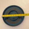 Signed Blue Glazed Studio Pottery Chip and Dip Bowl - 6