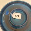 Signed Blue Glazed Studio Pottery Chip and Dip Bowl - 7