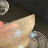 Five Etched Clear Glass Dessert Bowls with Swirl Border Pattern - 4