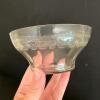 Five Etched Clear Glass Dessert Bowls with Swirl Border Pattern - 6