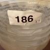 Five Etched Clear Glass Dessert Bowls with Swirl Border Pattern - 10