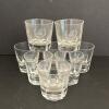 Eight Lowball Glasses with Heraldic Lion Etching