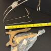Wine Bottle Cradle and Two Brass-Tone Display Easels - 8