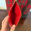 Punctuate Plaid Tote Bag with Matching Pouch - 5