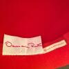 Oscar de la Renta Red Felt Bowler Hat with Feather Accent - 4