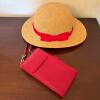 Women&rsquo;s Straw Sun Hat and Red Crossbody Wallet - 2