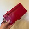 Women&rsquo;s Straw Sun Hat and Red Crossbody Wallet - 7