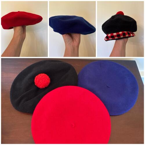 Trio of Wool Berets - One Paris Beret