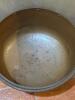 Large Hammered Copper Cauldron with Iron Bail Handle - 3