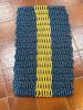 Woven Nautical Rope Doormat with Blue and Yellow Pattern