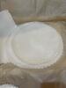 Embroidered Linen Doilies With Scalloped Edges and Monogram - 4