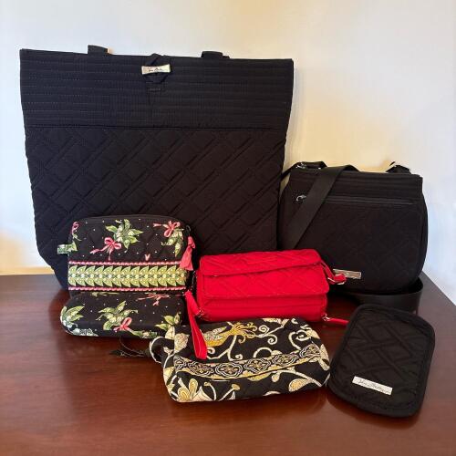 Collection of Vera Bradley Quilted Bags, Wallet, and Accessories