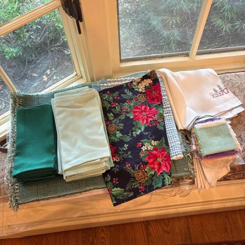 Assorted Table Linens, Napkins, and Placemats