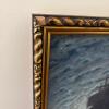 18.25" x 22" Signed Framed Painting of a Sailing Ship at Sea - 4