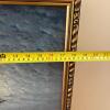 18.25" x 22" Signed Framed Painting of a Sailing Ship at Sea - 8