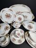 LARGE Limoges France Porcelain Dinnerware in Floral Basket Motif