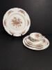 LARGE Limoges France Porcelain Dinnerware in Floral Basket Motif - 6