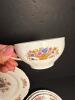 LARGE Limoges France Porcelain Dinnerware in Floral Basket Motif - 7