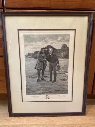 22"x28" Framed Golf Wall Art in the Manner of 19th-Century Engravings