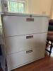 HON 600 Series Three-Drawer Lateral File Cabinet with Keys