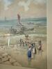 Framed Art Prints: Scene at Langelinie, Salisbury Cathedral, Paris Street and Beach Scene - 6