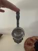 Miniature Portrait Plaque, Hooked Wool Mat, Silverplate Tea Strainer - 4