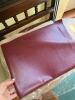 Jacobean Style Carved Wood Chair with Burgundy Vinyl Cushion - 7