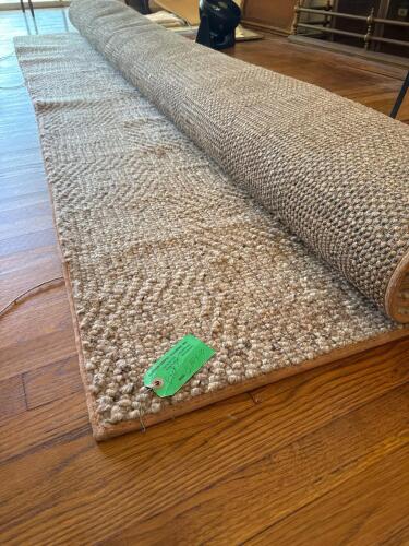 Large Berber Area Rug With Looped Texture 13'x10' - Professionally Cleaned