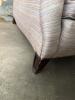 Comfortable Upholstered Club Chair in Striped Fabric - 3