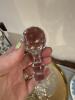 BACCARAT Crystal Decanter and Cut Crystal Decanter on Round Brass Tray - 4