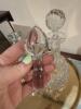 BACCARAT Crystal Decanter and Cut Crystal Decanter on Round Brass Tray - 5