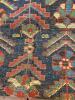 Handwoven Rug in the Caucasian-Style Geometric Motif - 12