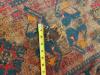 Antique Handwoven Wool Rug with Geometric Motifs - 3