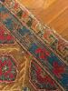 Antique Handwoven Wool Rug with Geometric Motifs - 7