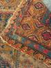 Antique Handwoven Wool Rug with Geometric Motifs - 8