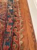 Antique Handwoven Wool Rug with Geometric Motifs - 11