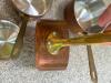 4 French Copper Sauce Pans with Lids, Brass Handles - 5