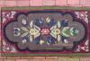 Antique Early American Folk Art Floral Hooked Rug - 2