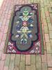 Antique Early American Folk Art Floral Hooked Rug - 3