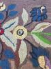 Antique Early American Folk Art Floral Hooked Rug - 5
