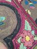 Antique Early American Folk Art Floral Hooked Rug - 8
