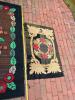 Hooked Floral Rugs in Folk Art Style - 13